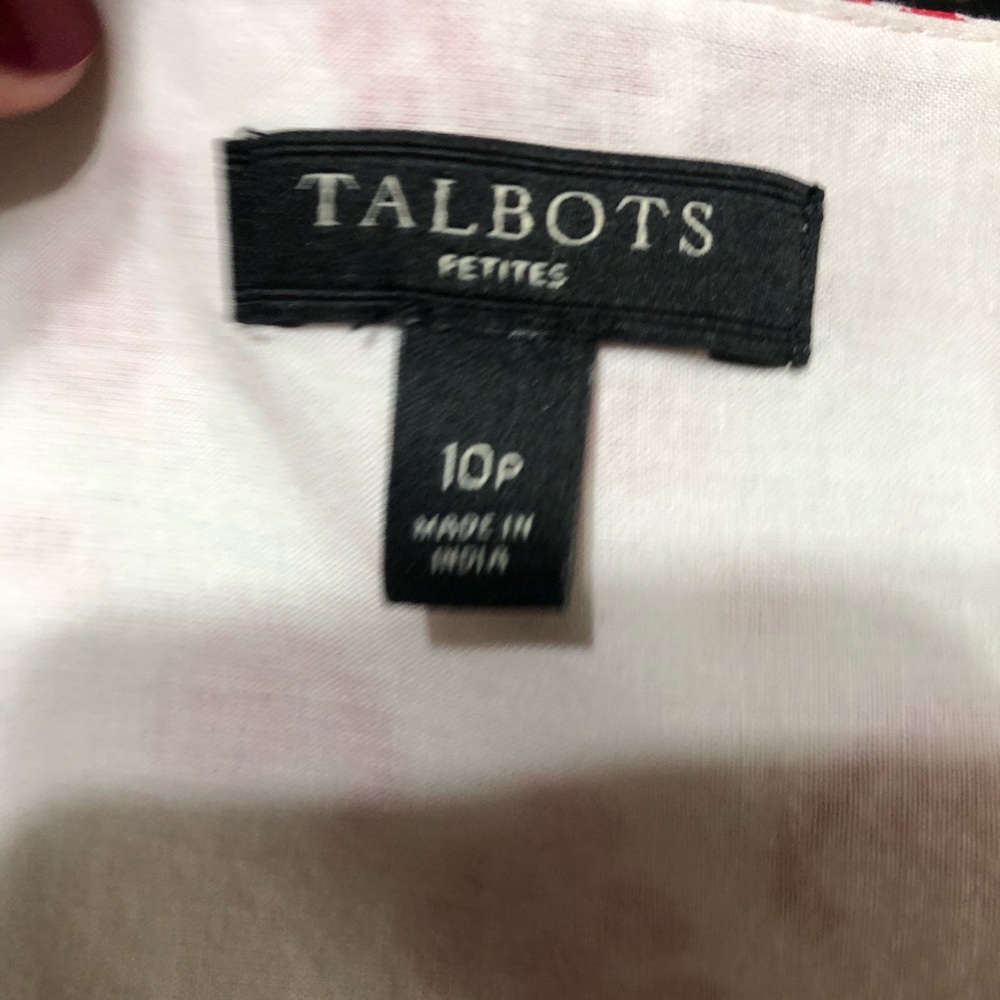 Talbots White Dress with Red Paisley Print - Picture 7 of 12